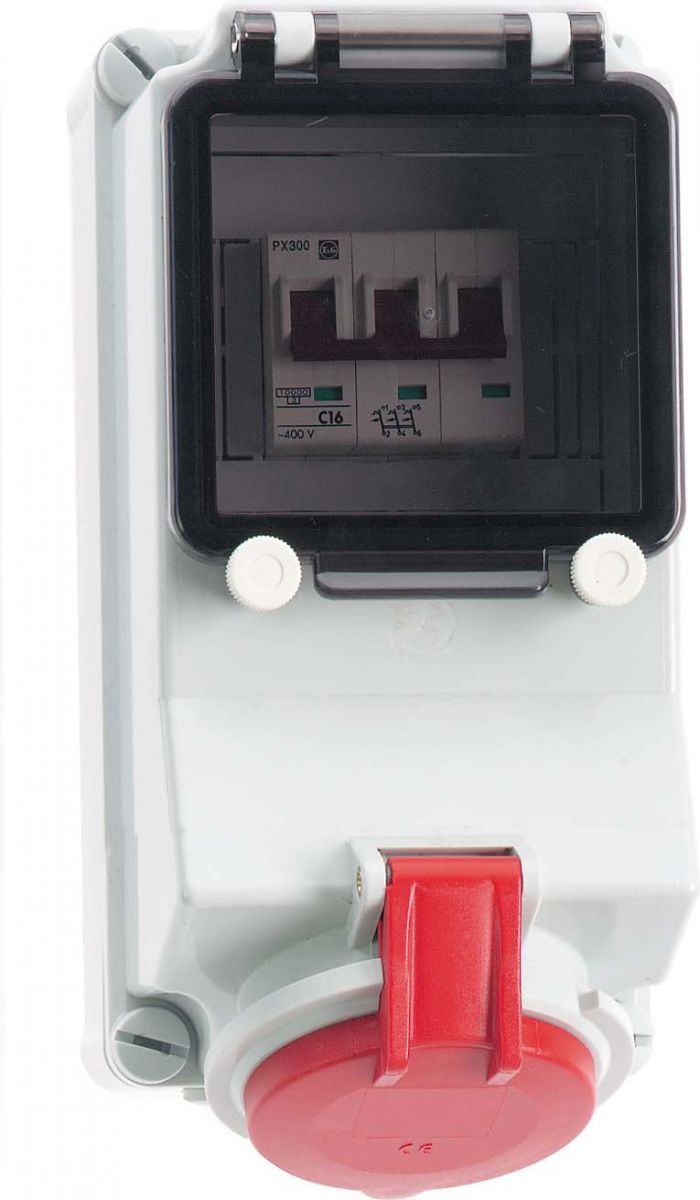 Wandsteckdose abgesichert 1595