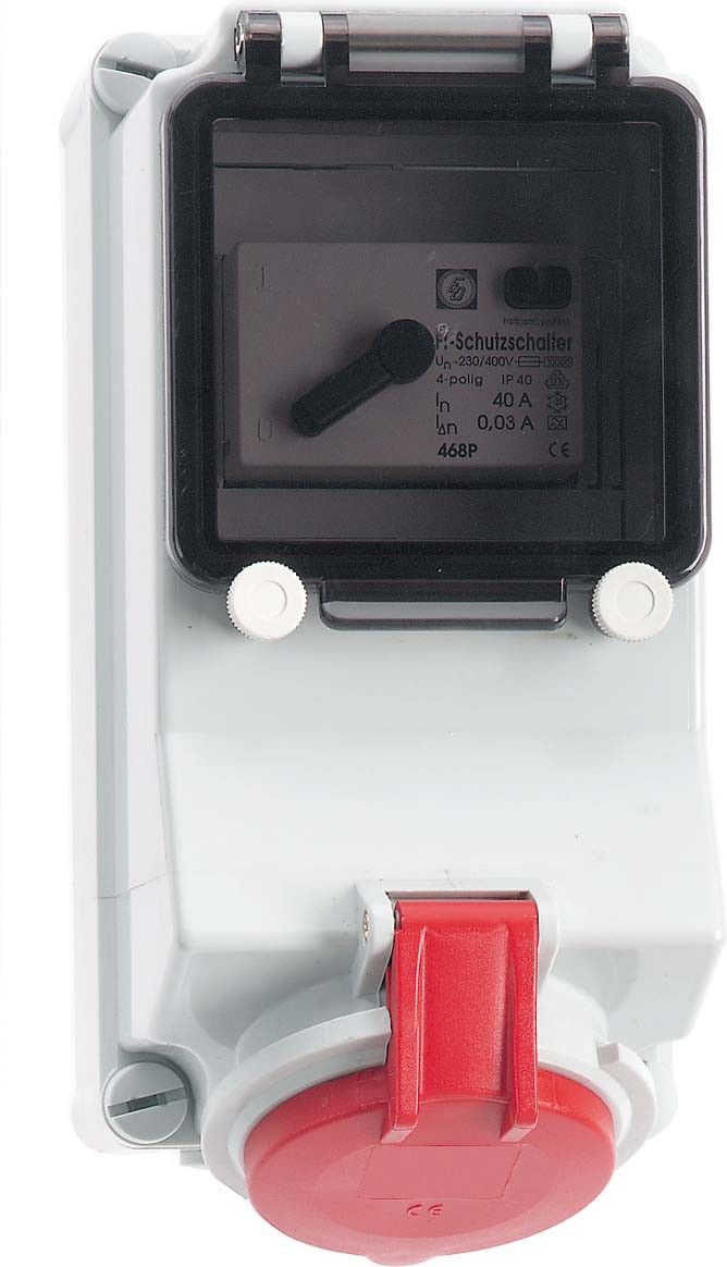 Wandsteckdose abgesichert 15076