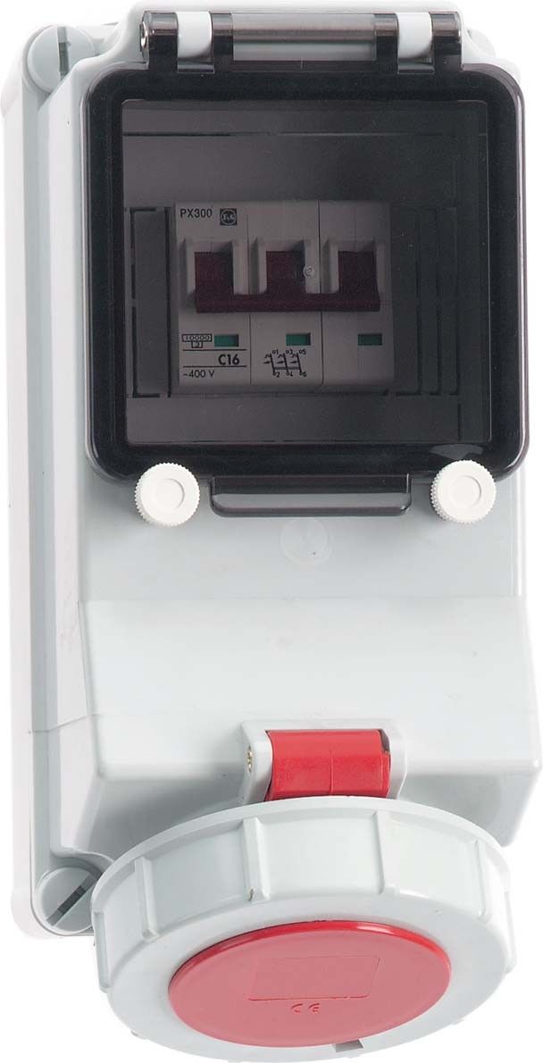 Wandsteckdose abgesichert 15122