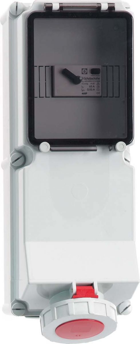 Wandsteckdose abgesichert 15166