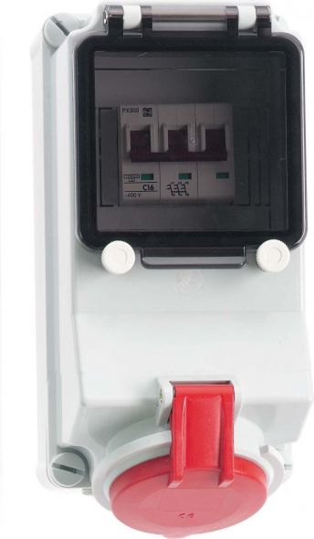 Wandsteckdose abgesichert 1595