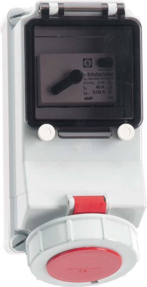 Wandsteckdose abgesichert 15078