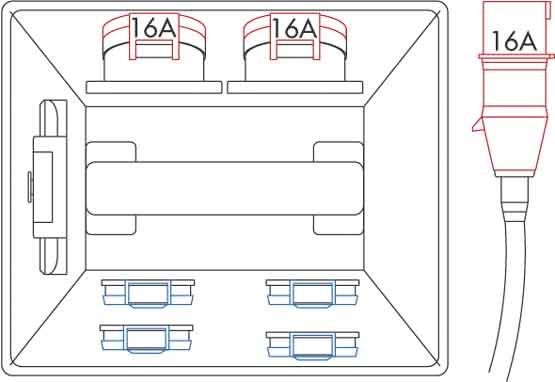 Tragbarer Verteiler Vollgu 52638