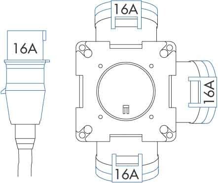 Kreuzverteiler IP44 54568