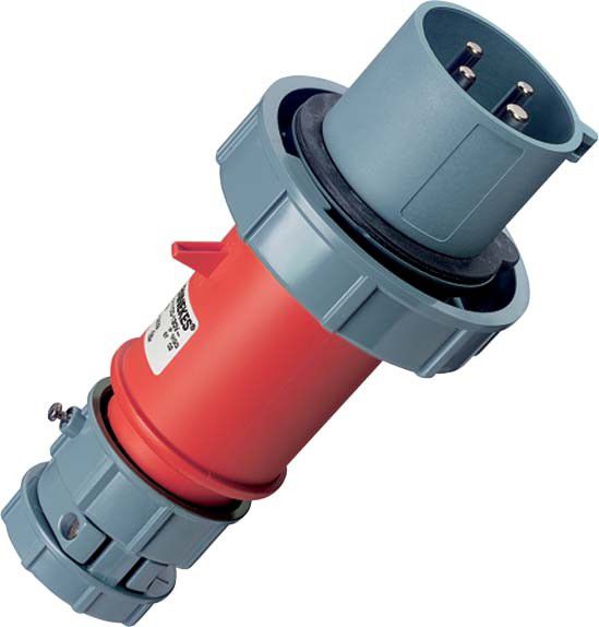 CEE Stecker PowerTOP 3841 4p 32A 400V rot