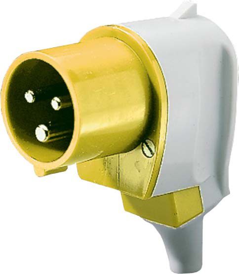 CEE Winkelstecker 1410 3p 16A 110V gelb CEE Winkelstecker 1410 3p 16A 110V gelb