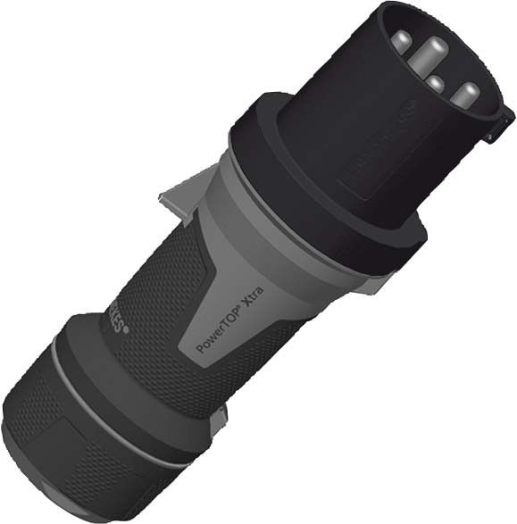 CEE Stecker PowerTOP Xtra R 13107 4p 63A 500V schwarz CEE Stecker PowerTOP Xtra R 13107 4p 63A 500V schwarz