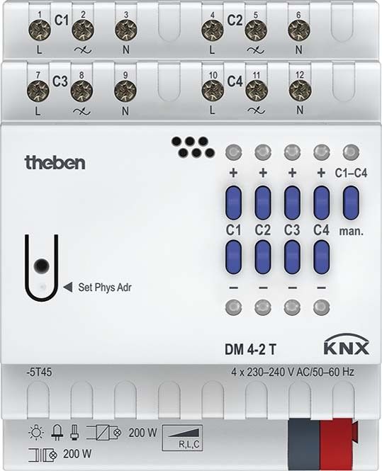 Dimmaktor DM 4-2 T KNX Dimmaktor DM 4-2 T KNX