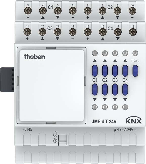 Jalousieaktor JME 4 T 24V KNX