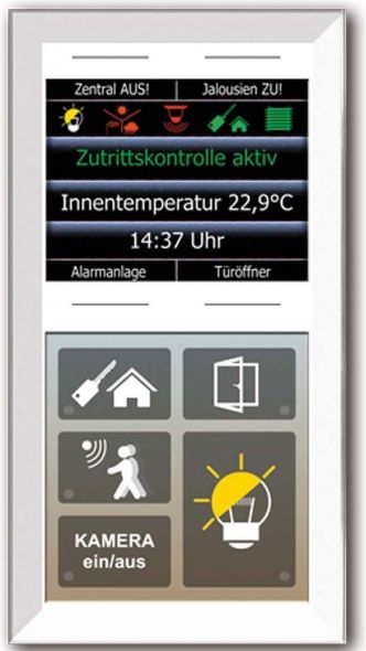 Glas-Tastenfeld rahmenlos LCN-GTS10DW