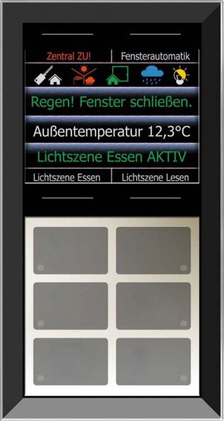 Glas-Tastenfeld rahmenlos LCN-GTS10DB