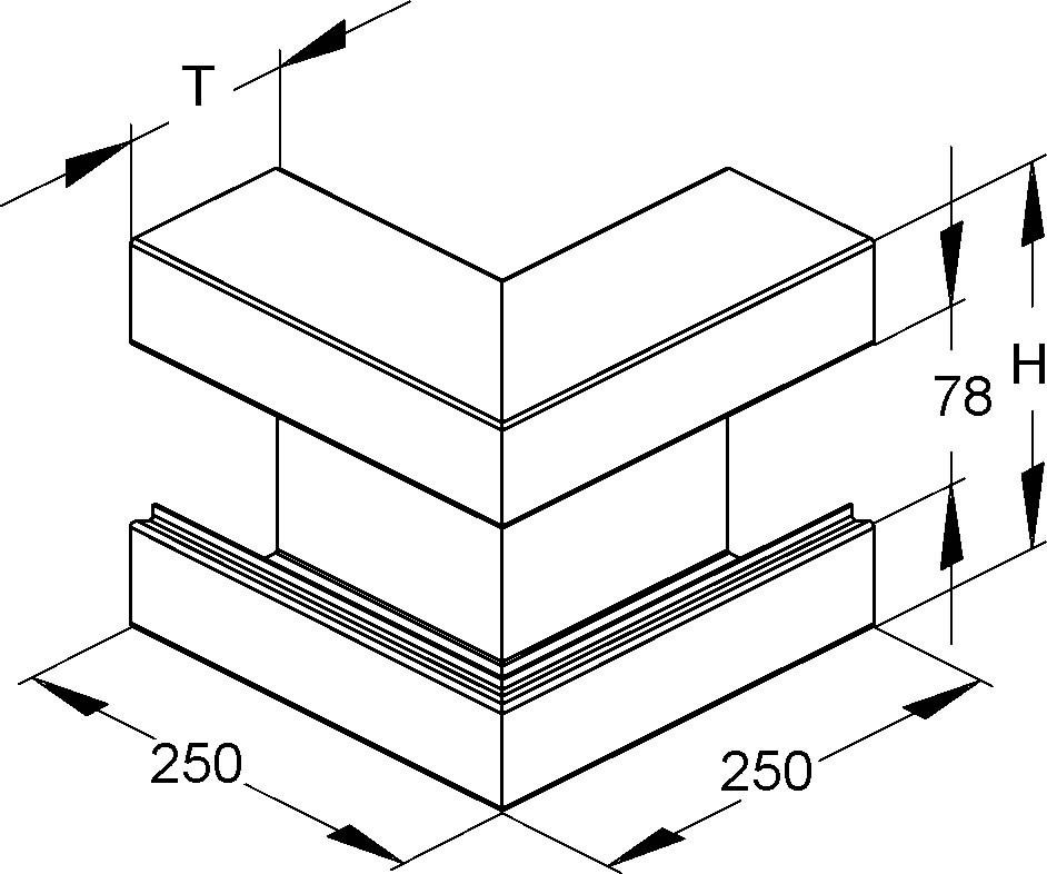 Gerätek.-Außeneck GKA 220-78T100 L