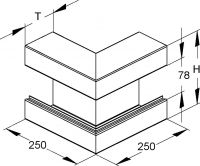 Gerätekanal-Außeneck GKA 110-78T100 S