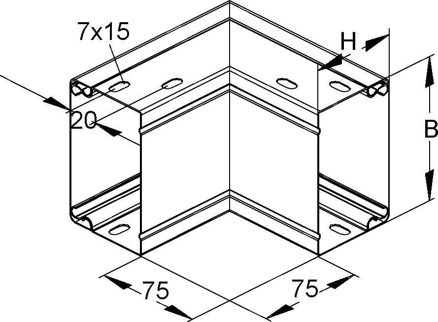 Außeneck, 90 Grad LEAC 60.200