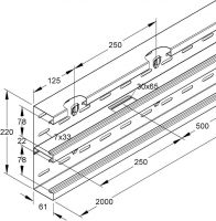 Geräteeinbaukanal DKU 220-78T100 L