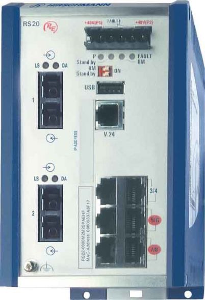 PoE Rail Switch RS22-0800S2S2SPAEHF