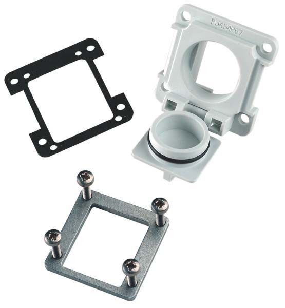 RJ45 Ind.IP67 EB-Flansch J00029A0040