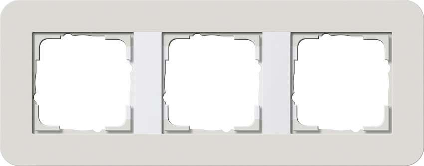 System 55 E3 3-fach Rahmen hellgrau 0213411