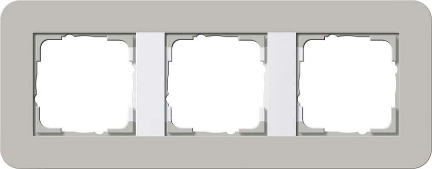 System 55 E3 3-fach Rahmen grau 0213412