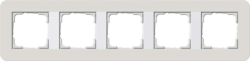 System 55 E3 5-fach Rahmen hellgrau 0215411