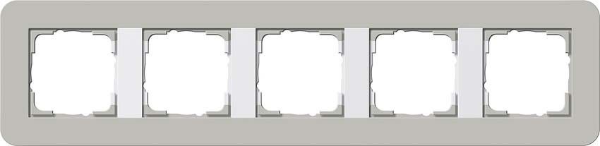 System 55 E3 5-fach Rahmen grau 0215412