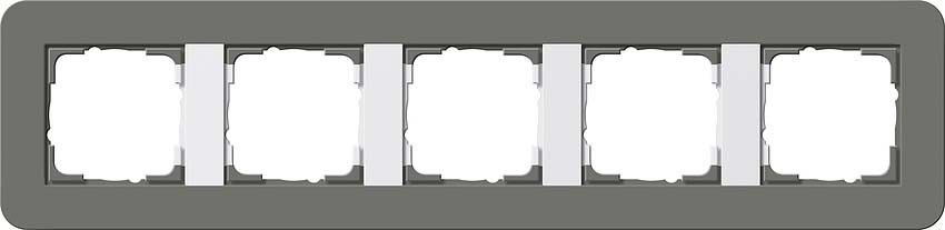System 55 E3 5-fach Rahmen dunkelgrau 0215413