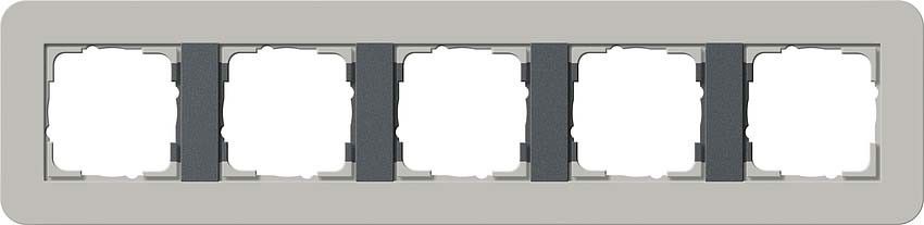 System 55 E3 5-fach Rahmen grau 0215422