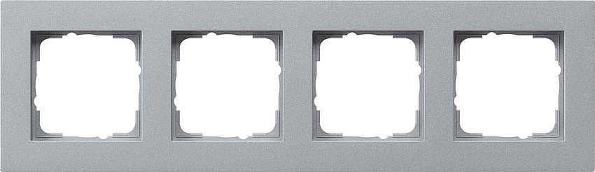System 55 E2 4-fach Rahmen aluminium 0214255 f