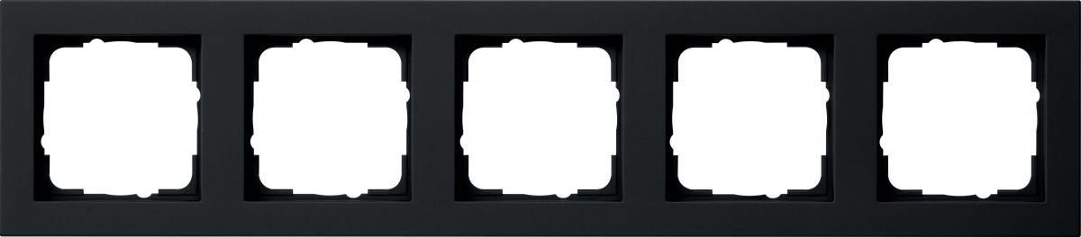 System 55 E2 5-fach Rahmen schwarz matt 021509