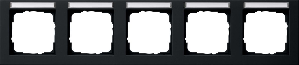 System 55 E2 5-fach Rahmen schwarz matt 109509