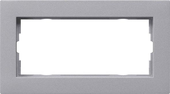 System 55 E2 2-fach Rahmen aluminium o.M. 1002255 f System 55 E2 2-fach Rahmen aluminium o.M. 1002255 f