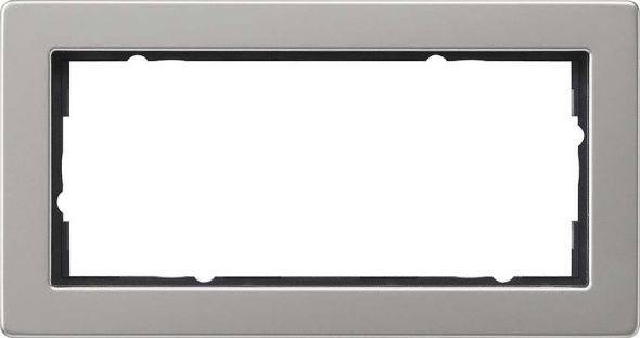 System 55 E2 2-fach Rahmen edelstahl o.M.100233 System 55 E2 2-fach Rahmen edelstahl o.M.100233