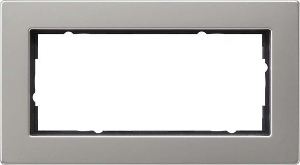 System 55 E2 2-fach Rahmen edelstahl o.M.1002335 f System 55 E2 2-fach Rahmen edelstahl o.M.1002335 f