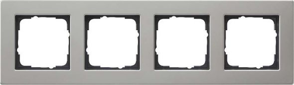 System 55 E2 4-fach Rahmen edelstahl 0214335 f System 55 E2 4-fach Rahmen edelstahl 0214335 f