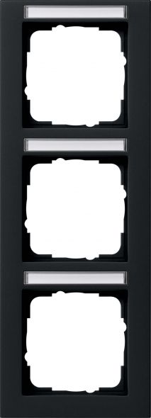 System 55 E2 3-fach Rahmen schwarz matt 110309 System 55 E2 3-fach Rahmen schwarz matt 110309