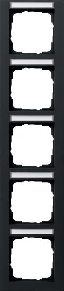 System 55 E2 5-fach Rahmen schwarz matt 111509 System 55 E2 5-fach Rahmen schwarz matt 111509