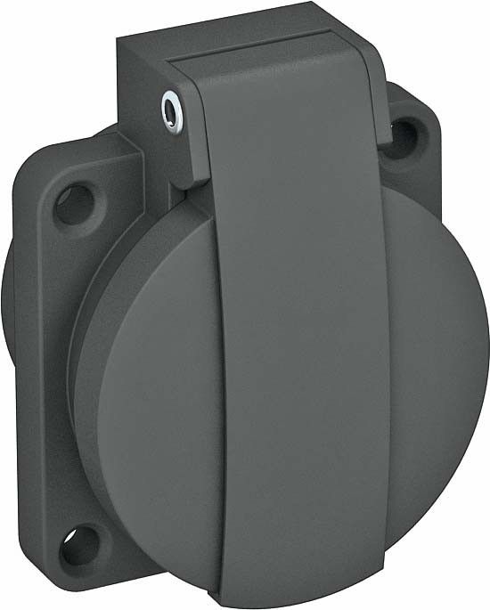 Anbausteckdose 0 Grad ASD-D0 SW