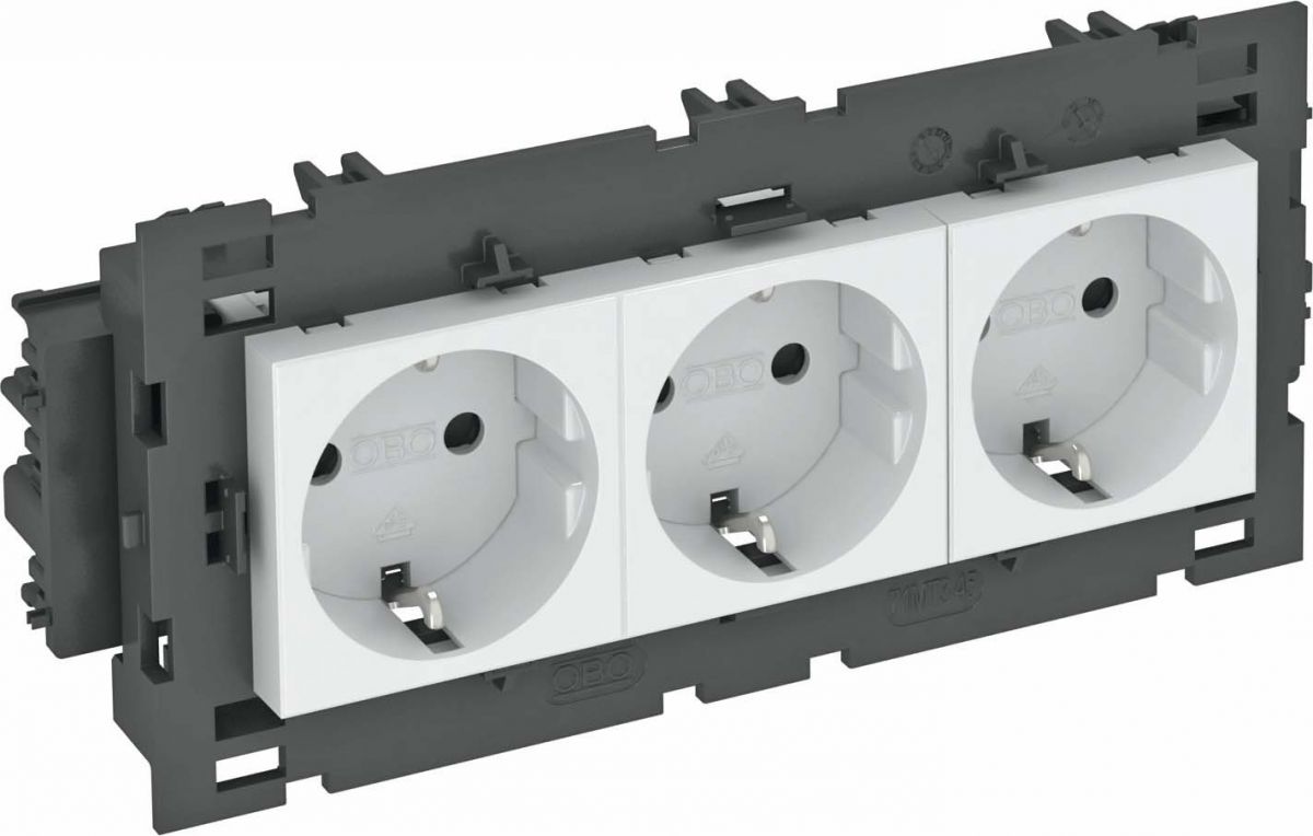 Steckdose 0 Grad, 3-fach STD-D0C8 SWGR3