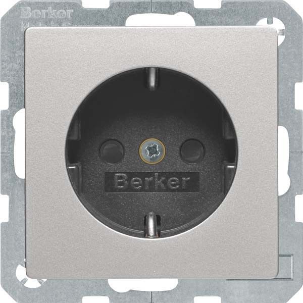 SCHUKO-Steckdose 41236084 alu samt lackiert SCHUKO-Steckdose 41236084 alu samt lackiert