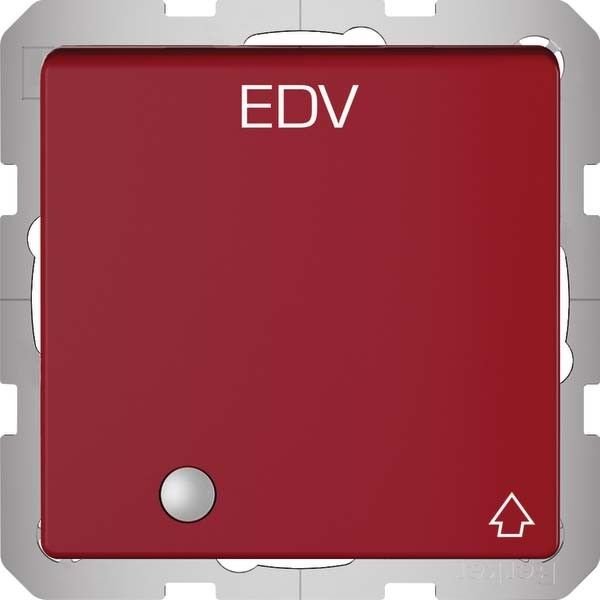 SCHUKO-Steckdose 41516015 rot samt Aufdruck EDV SCHUKO-Steckdose 41516015 rot samt Aufdruck EDV
