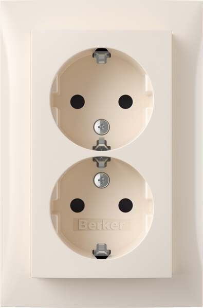 SCHUKO-Doppelsteckdose 47598982 weiß glänzend SCHUKO-Doppelsteckdose 47598982 weiß glänzend