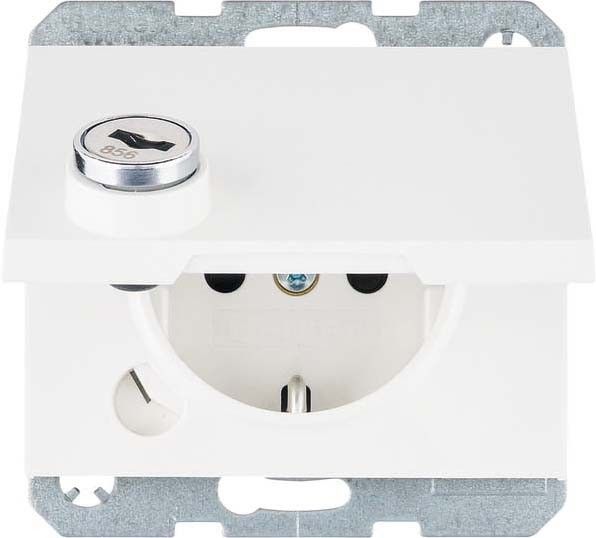 SCHUKO-Steckdose 47637009 polarweiß glänzend SCHUKO-Steckdose 47637009 polarweiß glänzend