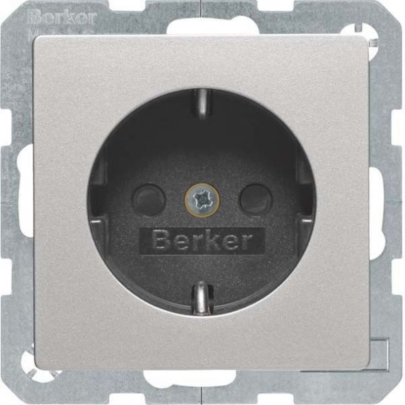 SCHUKO-Steckdose 47236084 alu samt lackiert SCHUKO-Steckdose 47236084 alu samt lackiert