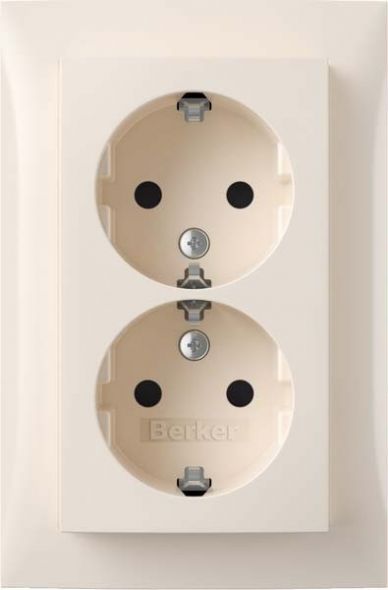 SCHUKO-Doppelsteckdose 47598982 weiß glänzend SCHUKO-Doppelsteckdose 47598982 weiß glänzend