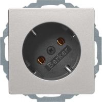 SCHUKO-Steckdose 47276084 alu samt lackiert