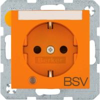 SCHUKO-Steckdose 41101924 orange matt Aufdruck BSV
