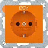 SCHUKO-Steckdose 47236017 orange samt Aufdruck BSV