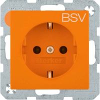 SCHUKO-Steckdose 47238917 orange glänzend Aufdruck BSV