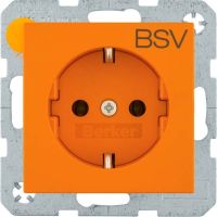 SCHUKO-Steckdose 47431917 orange matt Aufdruck BSV