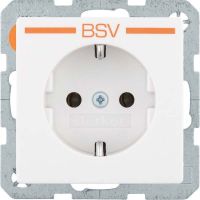 SCHUKO-Steckdose 47436069 polarweiß samt Aufdruck BSV